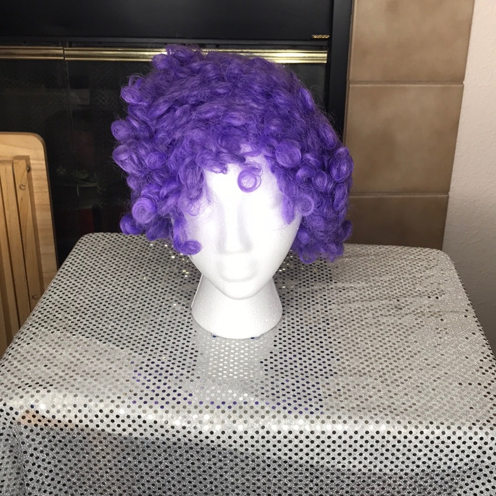 Purple Short Curly Wig